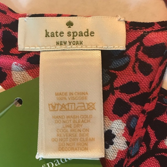 Kate Spade Ditsy Vine Oblong Scarf Azalea Pink - Picture 9 of 12
